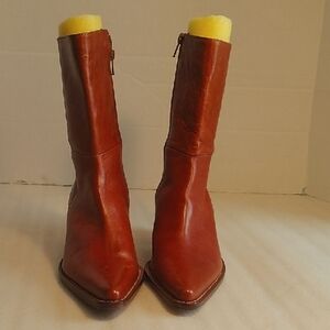 Women's Brown Leather Boots Kenneth Cole leather size 7.5M